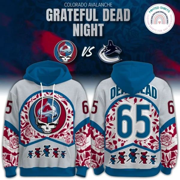 Colorado Avalanche x Grateful Dead 60 Years of Vibes Limited Edition Hoodie