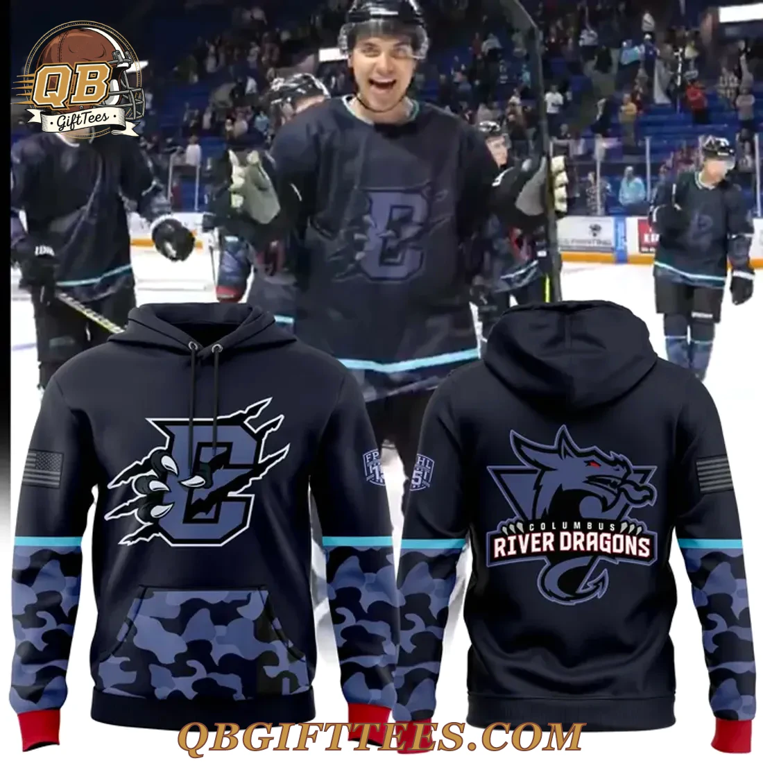 Columbus River Dragons x Military Night Hoodie Columbus River Dragons x Military Night Hoodie