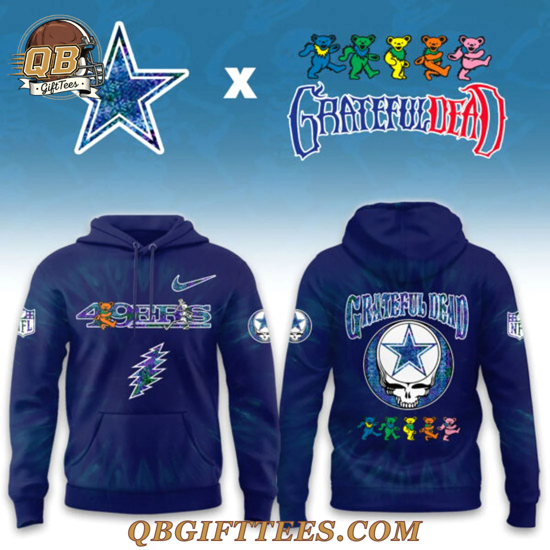 Dallas Cowboys Grateful Dead Special Edition Hoodie Dallas Cowboys Grateful Dead Special Edition Hoodie