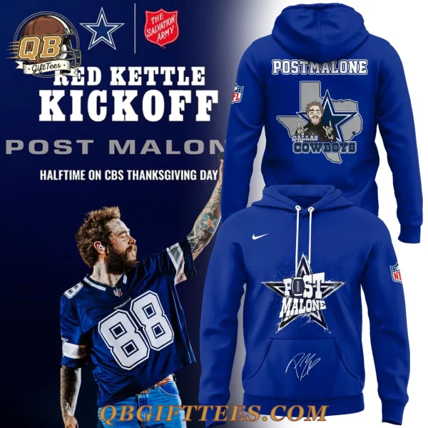 Dallas Cowboys x Post Malone Red Kettle Kickoff Limited Edition Hoodie