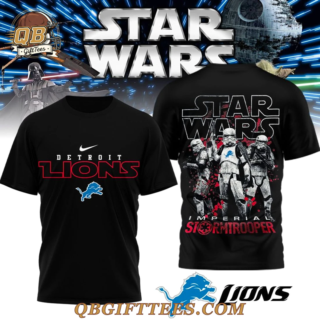 Detroit Lions x Star Wars Imperial Stormtrooper T-Shirt Detroit Lions x Star Wars Imperial Stormtrooper T-Shirt