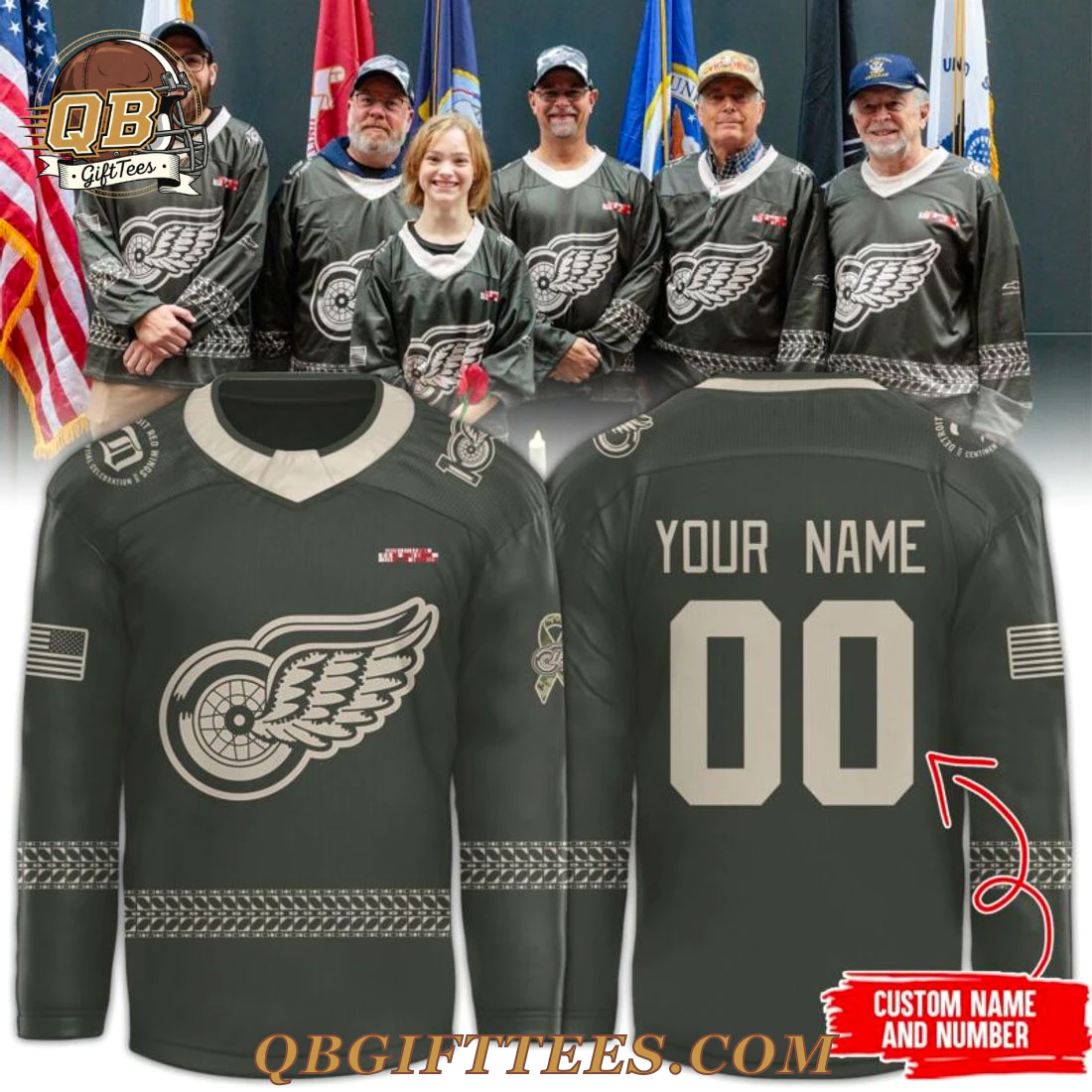 Detroit Red Wings Military Appreciation Hockey Jersey Detroit Red Wings Military Appreciation Hockey Jersey