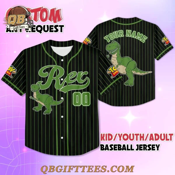 Disney Toy Story Rex Baseball Baseball Jersey