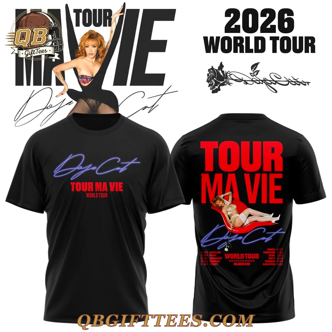 Doja Cat - The Tour Ma Vie World Tour Limited Edition Shirt Doja Cat - The Tour Ma Vie World Tour Limited Edition Shirt
