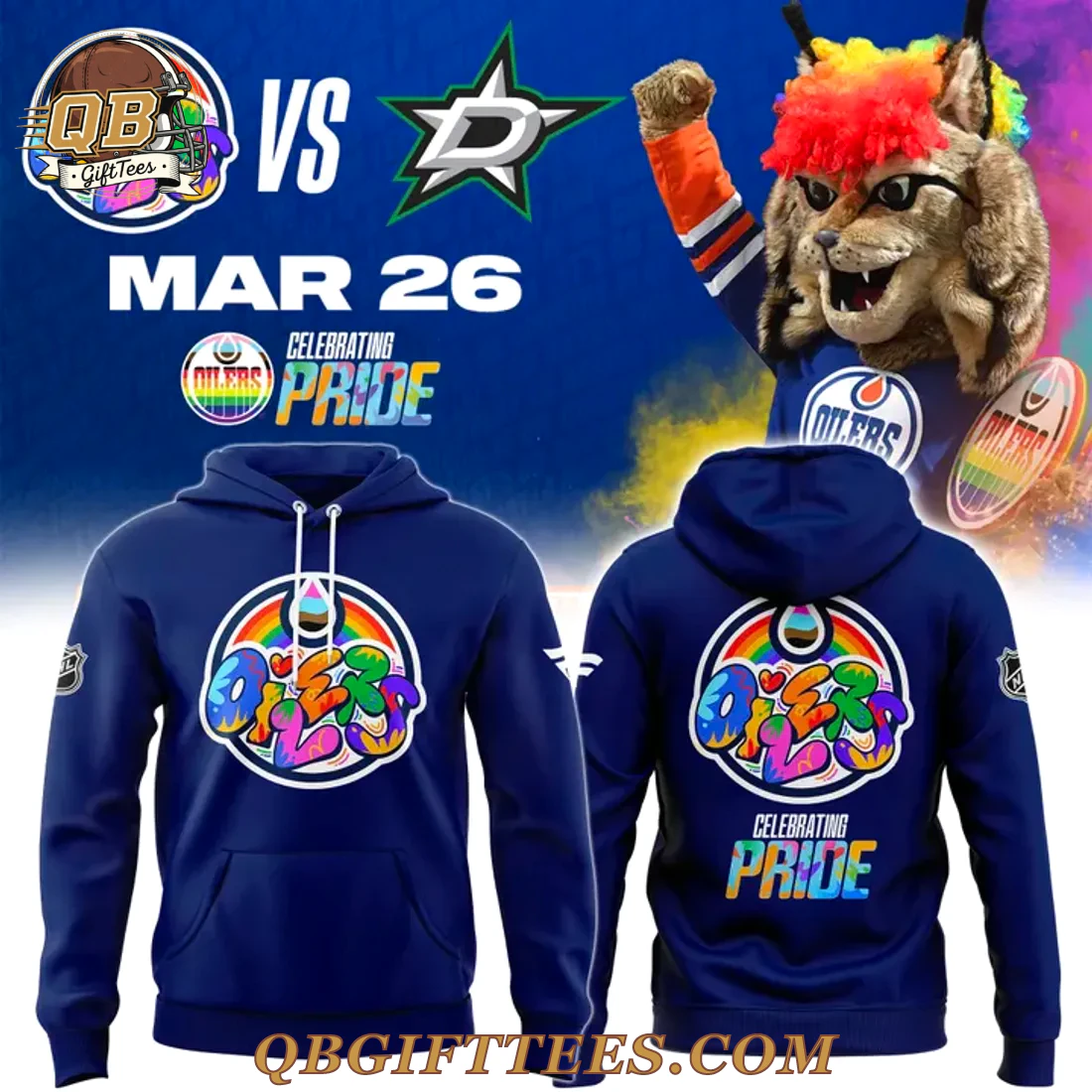 Edmonton Oilers Navy Team Pride Logo Limited Edition Hoodie Edmonton Oilers Navy Team Pride Logo Limited Edition Hoodie