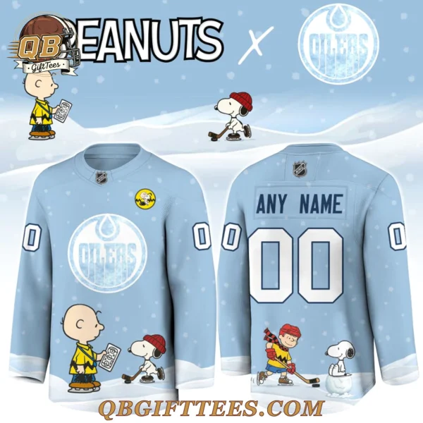 Edmonton Oilers x Peanuts Edition Custom Name Hockey Jersey