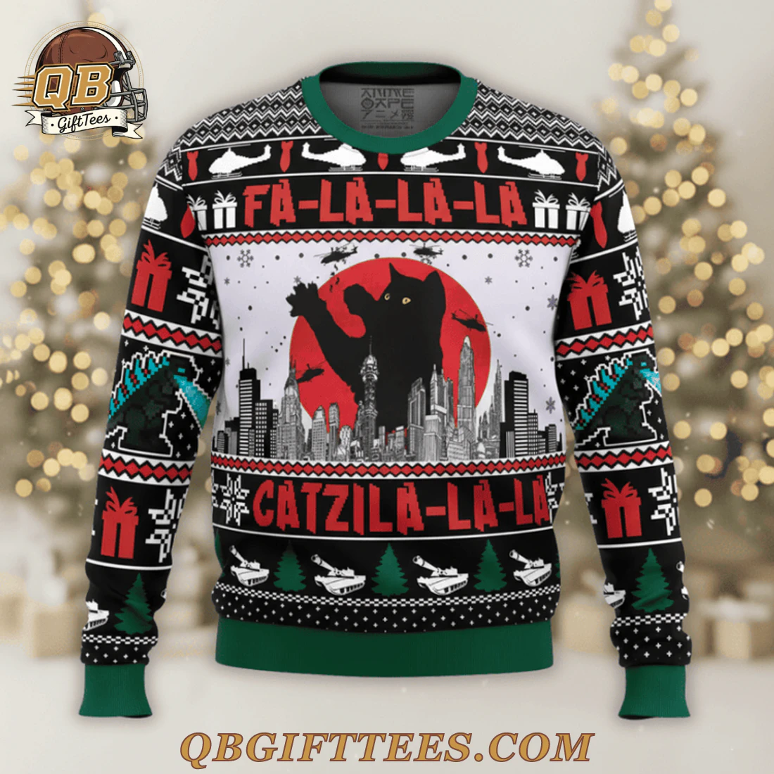 Falalala Catzil-la Christmas Ugly Sweater Falalala Catzil-la Christmas Ugly Sweater