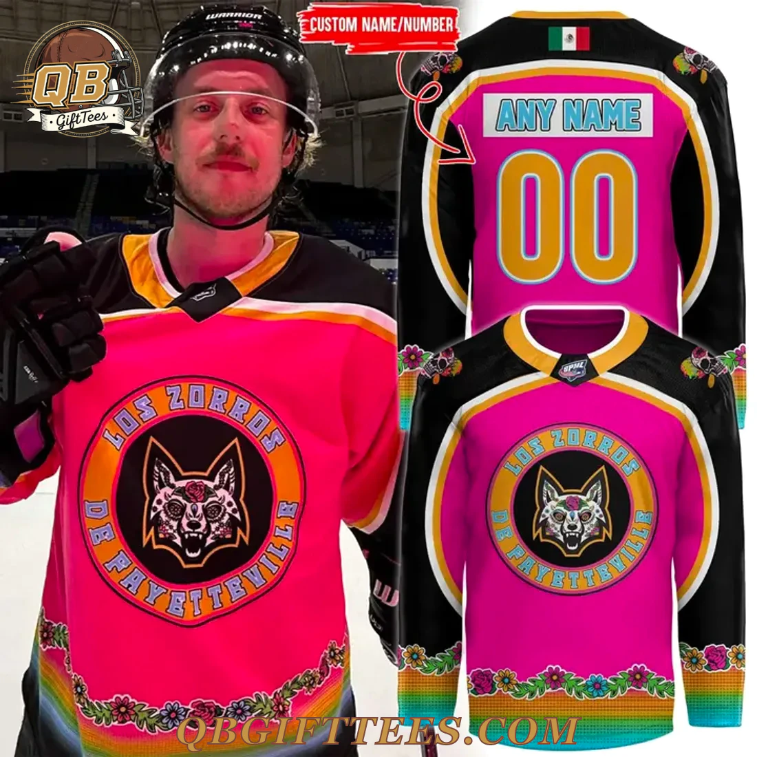 Fayetteville Marksmen Dia de los Muertos Night Limited Edition Hockey Jersey Fayetteville Marksmen Dia de los Muertos Night Limited Edition Hockey Jersey