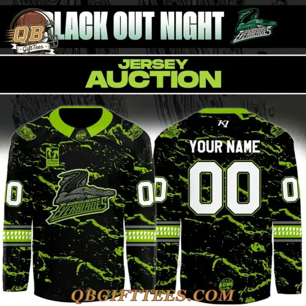 Florida Everblades Blackout Night Edition Custom Name Hockey Jersey
