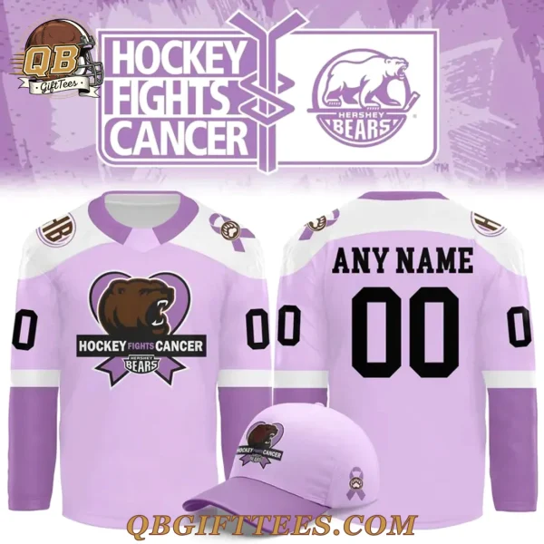 Hershey Bears Hockey Fights Cancer 2025 Jersey