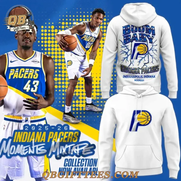 Indiana Pacers Moments Mixtapes Limited Edition White Hoodie