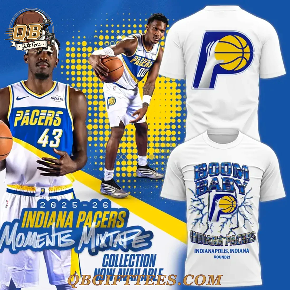 Indiana Pacers Moments Mixtapes Limited Edition White Hoodie Indiana Pacers Moments Mixtapes Limited Edition White Hoodie