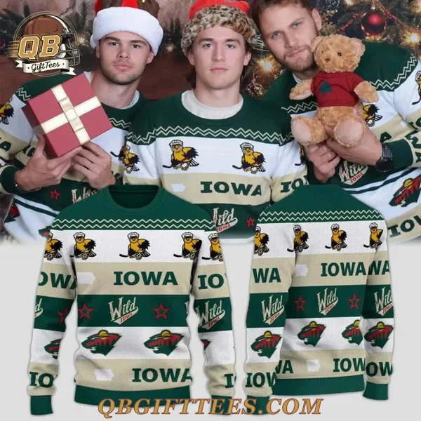 Iowa Wild Tastefully Tacky Holiday Ugly Sweater