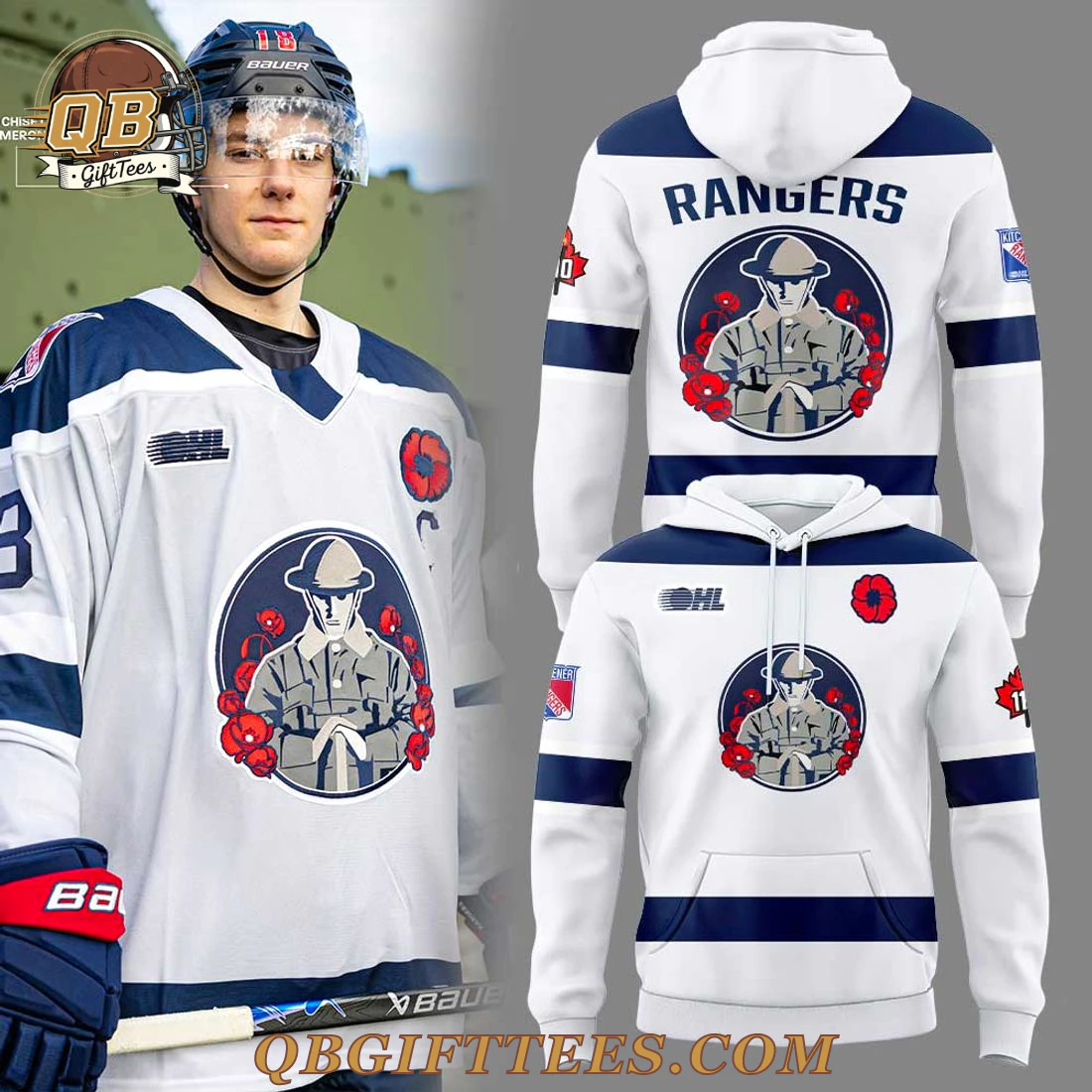 Kitchener Rangers The 2025–26 Remembrance Day Hoodie Kitchener Rangers The 2025–26 Remembrance Day Hoodie