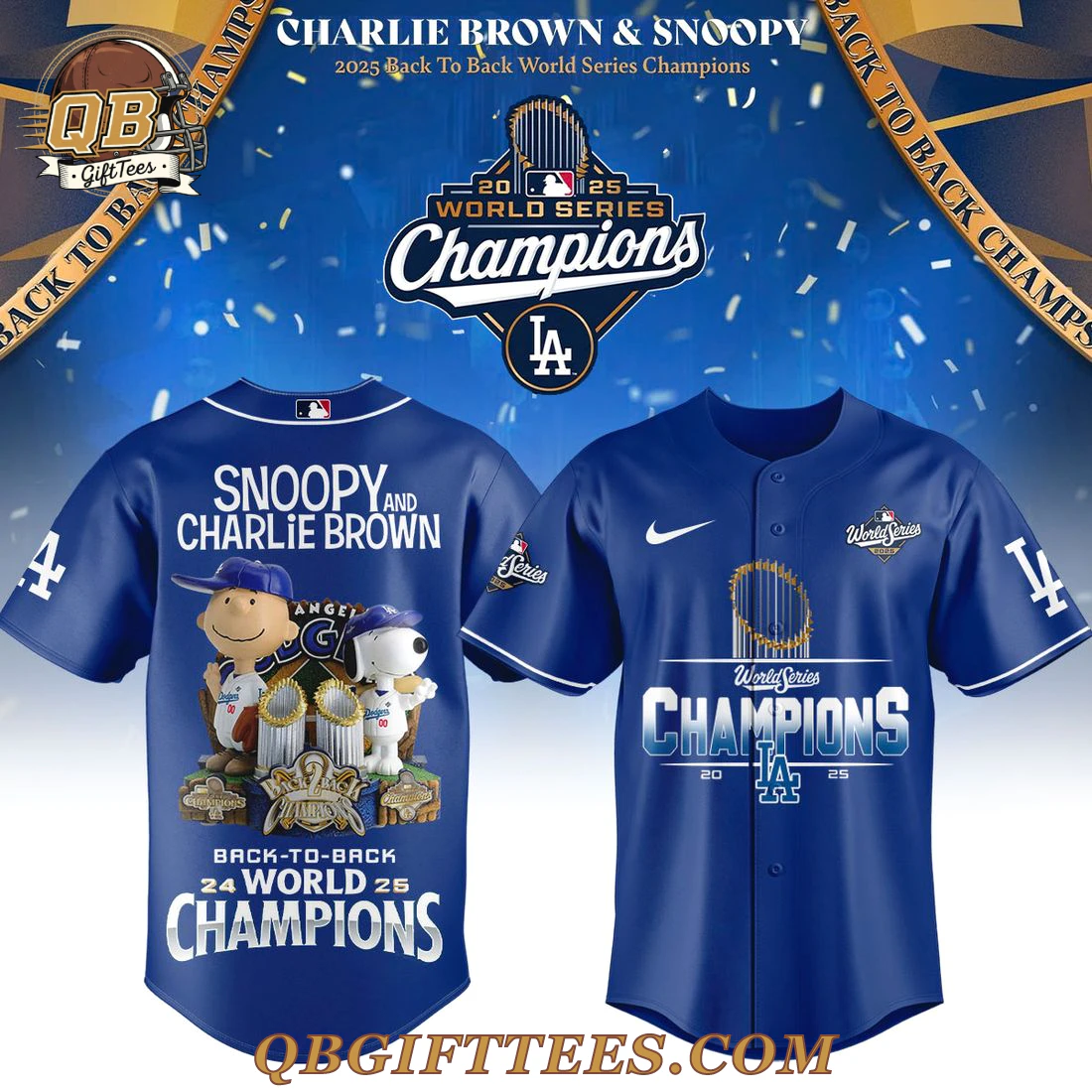 Los Angeles Dodgers vs Snoopy 2025 World Champions Jersey Los Angeles Dodgers vs Snoopy 2025 World Champions Jersey