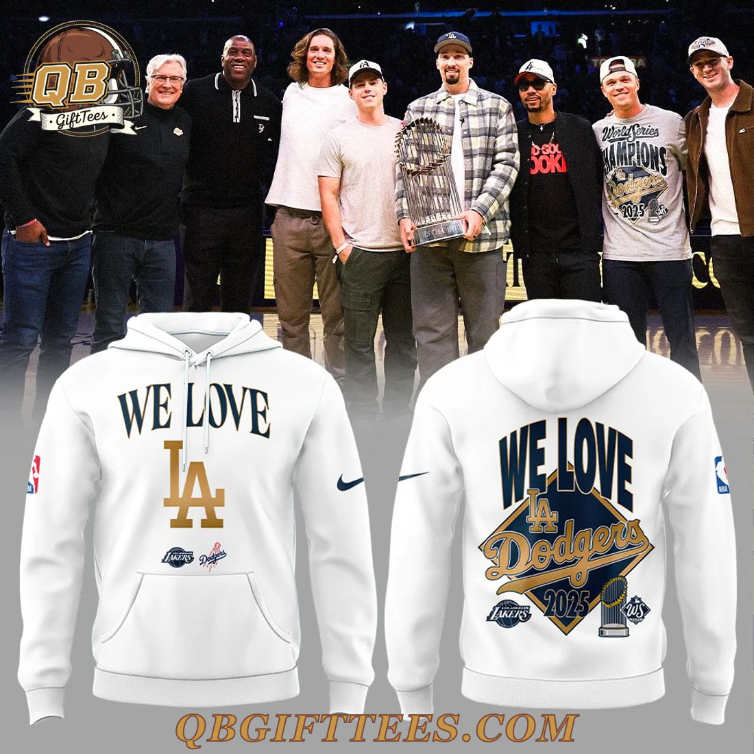 Los Angeles Lakers Celebrated the Champs Dodgers 2025 Hoodie Los Angeles Lakers Celebrated the Champs Dodgers 2025 Hoodie