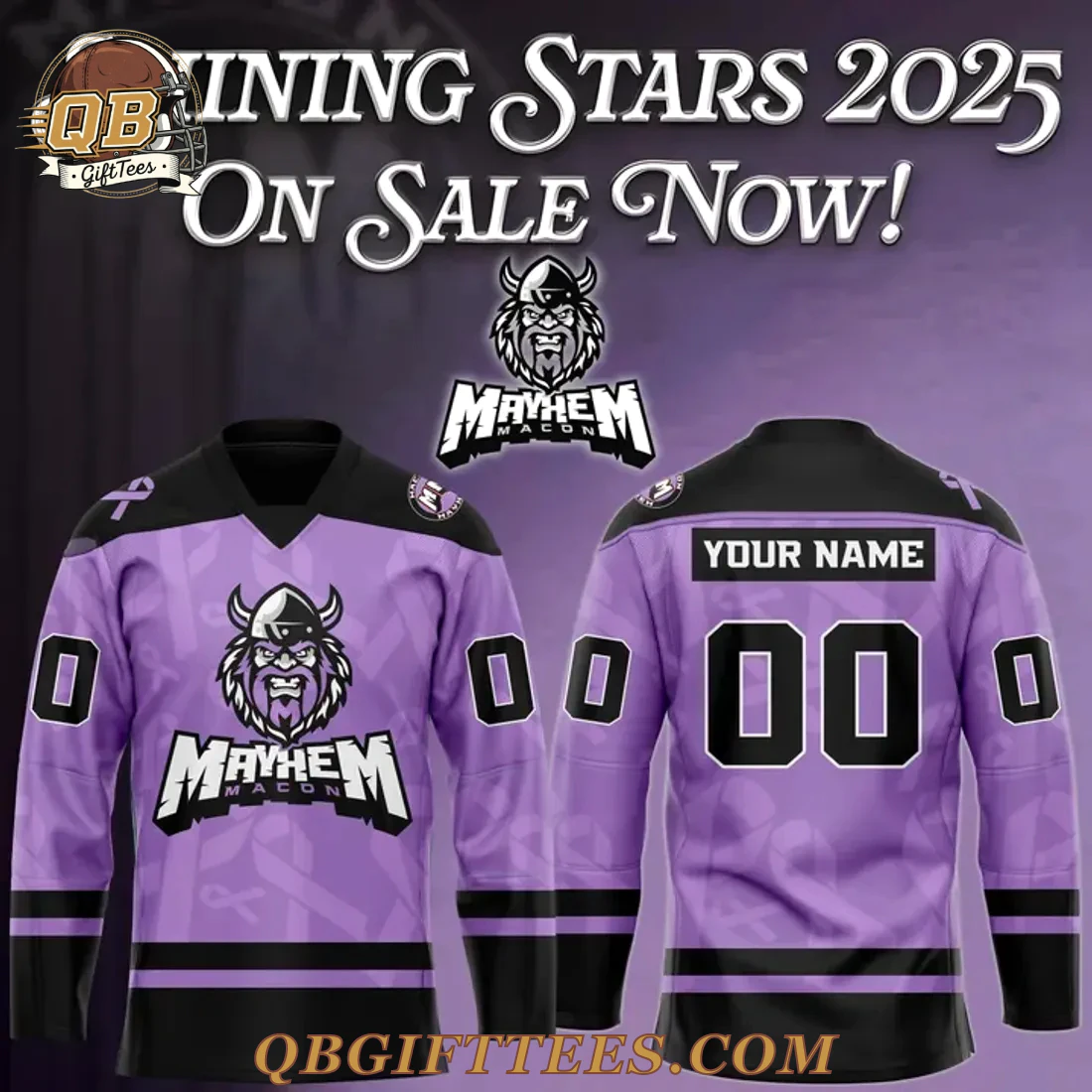 Macon Mayhem Cancer Night 2025 Limited Edition Hockey Jersey Macon Mayhem Cancer Night 2025 Limited Edition Hockey Jersey