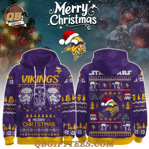 Minnesota Vikings Merry Christmas The Force Limited Edition Hoodie