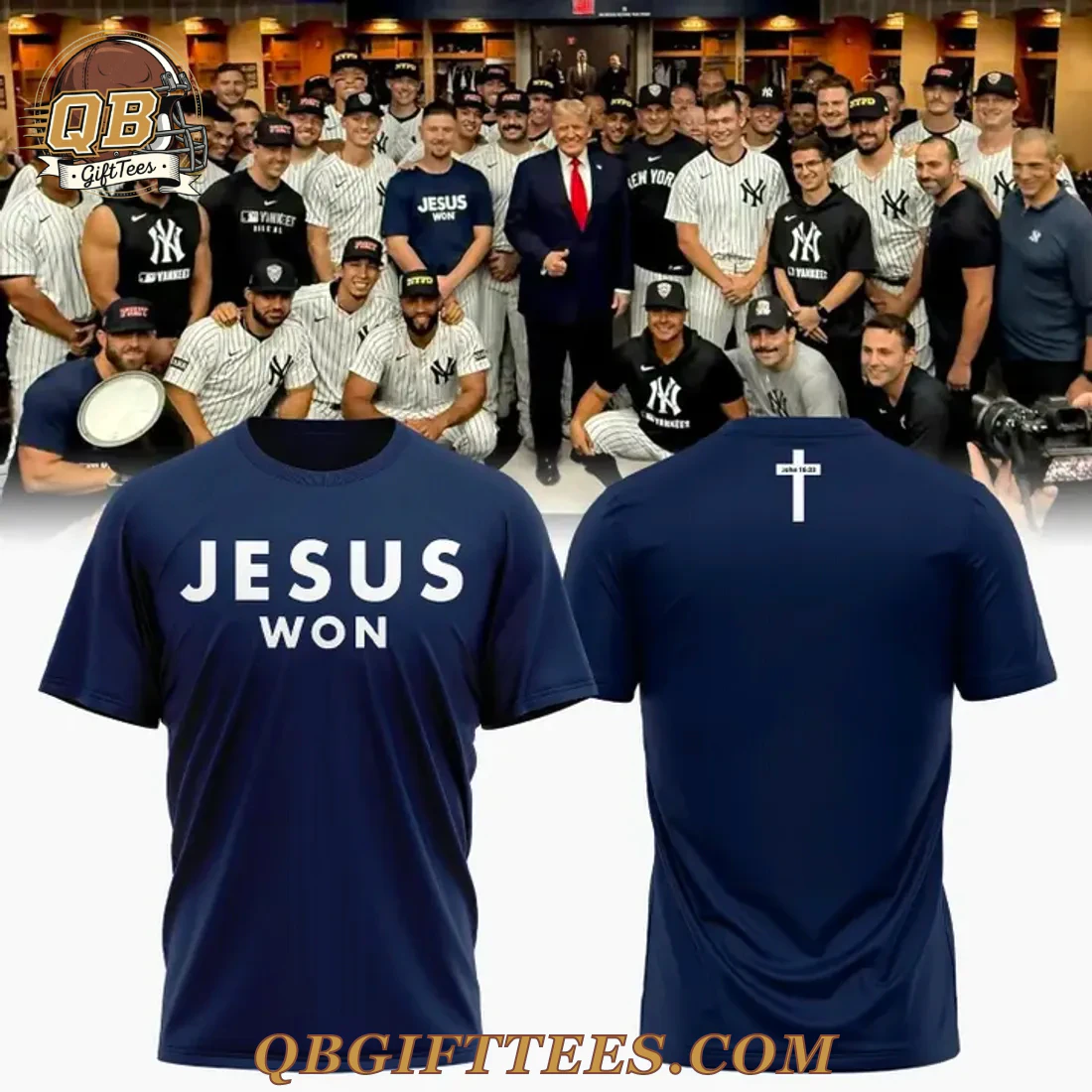 New York Yankees Jesus Won Special Edition Navy Shirt New York Yankees Jesus Won Special Edition Navy Shirt