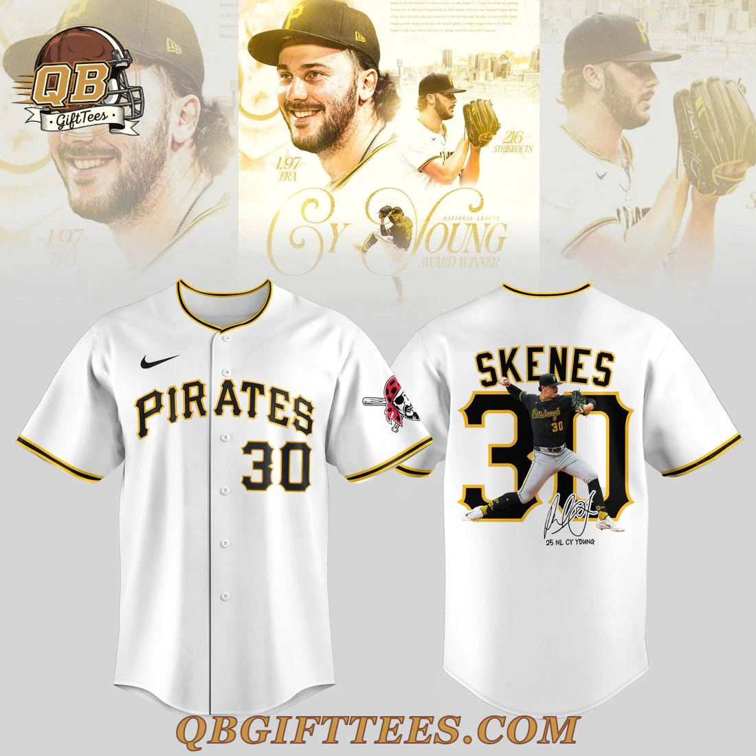 Paul Skenes 2025 NL Cy Young Award Special Edition Jersey Paul Skenes 2025 NL Cy Young Award Special Edition Jersey