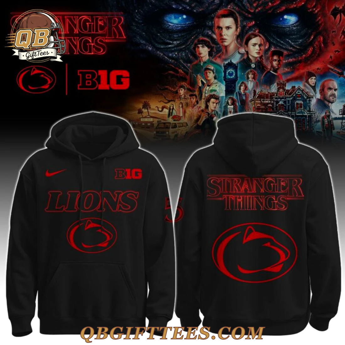 Penn State Nittany Lions x Stranger Things Limited Edition Hoodie Penn State Nittany Lions x Stranger Things Limited Edition Hoodie