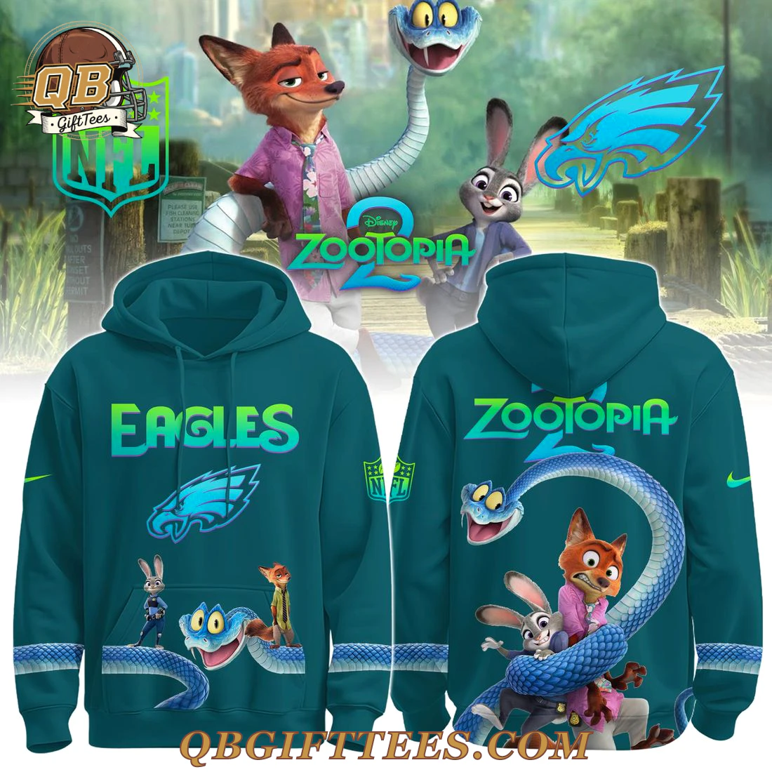 Philadelphia Eagles x Zootopia 2 Special Edition Hoodie Philadelphia Eagles x Zootopia 2 Special Edition Hoodie