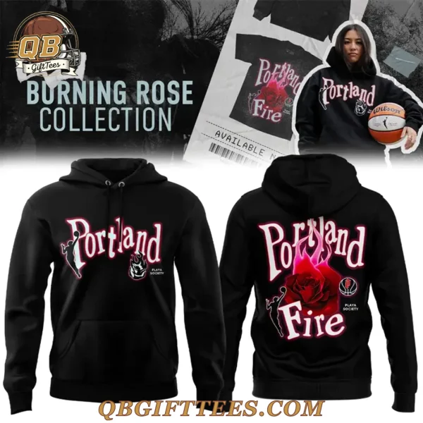 Portland Fire Burning Rose Limited Edition Hoodie