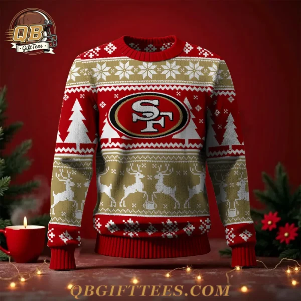 San Francisco 49ers 2025 Christmas Ugly Sweater
