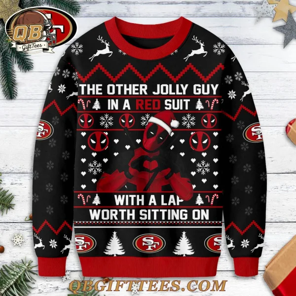 San Francisco 49ers x Deadpool Christmas Ugly Sweater