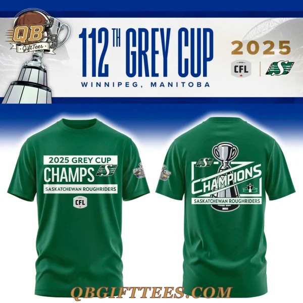 Saskatchewan Roughriders Grey Cup Champions Limited Edition Green Shirt