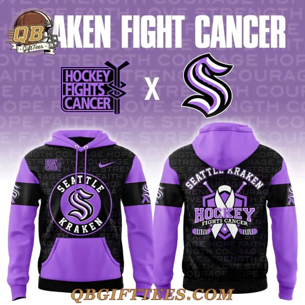 Seattle Kraken Hockey Fights Cancer Limited Edition Hoodie