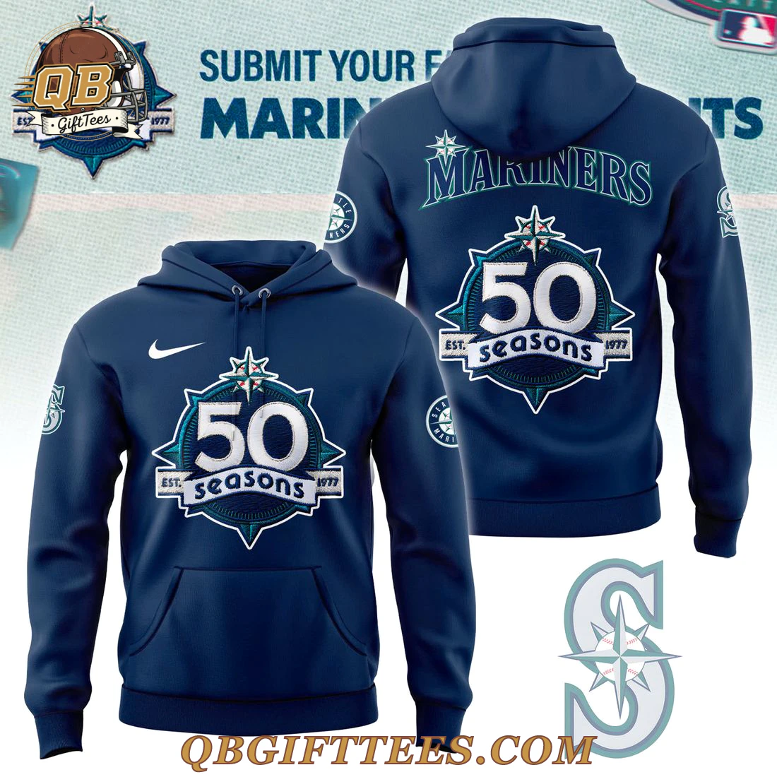 Seattle Mariners 50 Seasons Celebration Special Edition Hoodie Seattle Mariners 50 Seasons Celebration Special Edition Hoodie