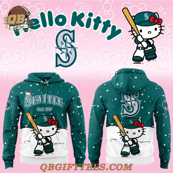 Seattle Mariners x Hello Kitty Limited Edition special gifts for Christmas Hoodie
