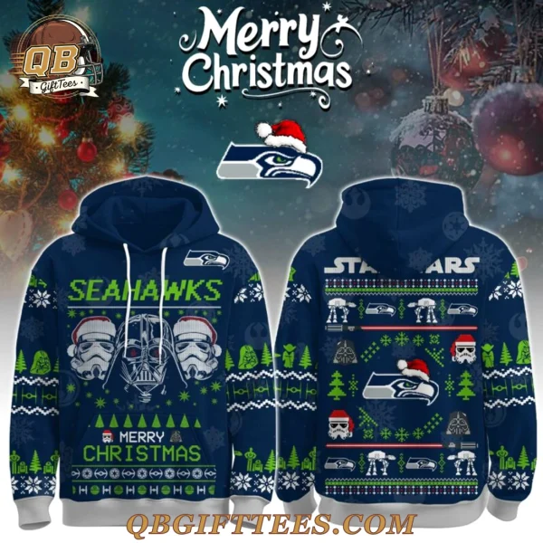 Seattle Seahawks Merry Christmas The Force Special Edition Hoodie