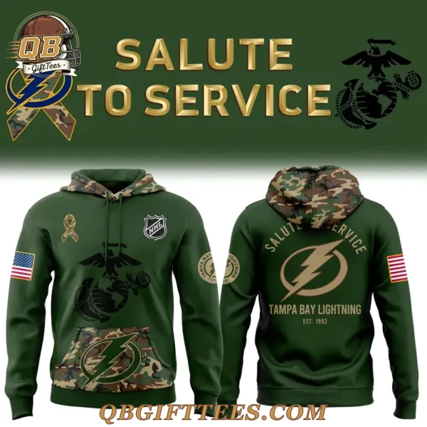 Tampa Bay Lightning Salute to Service Marines 250 Edition Hoodie