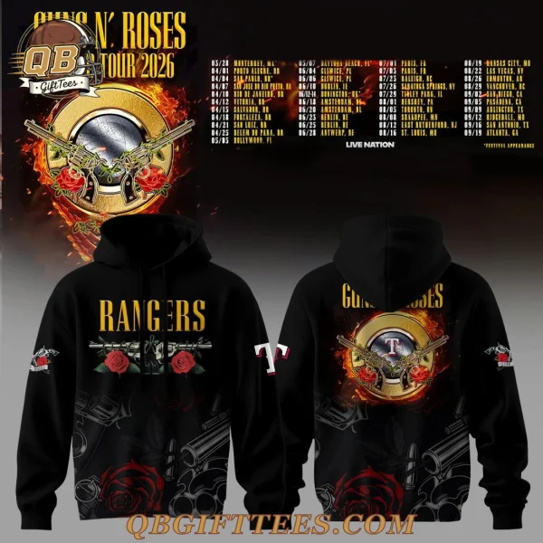 Texas Rangers x Guns N Roses World Tour 2026 Edition Hoodie