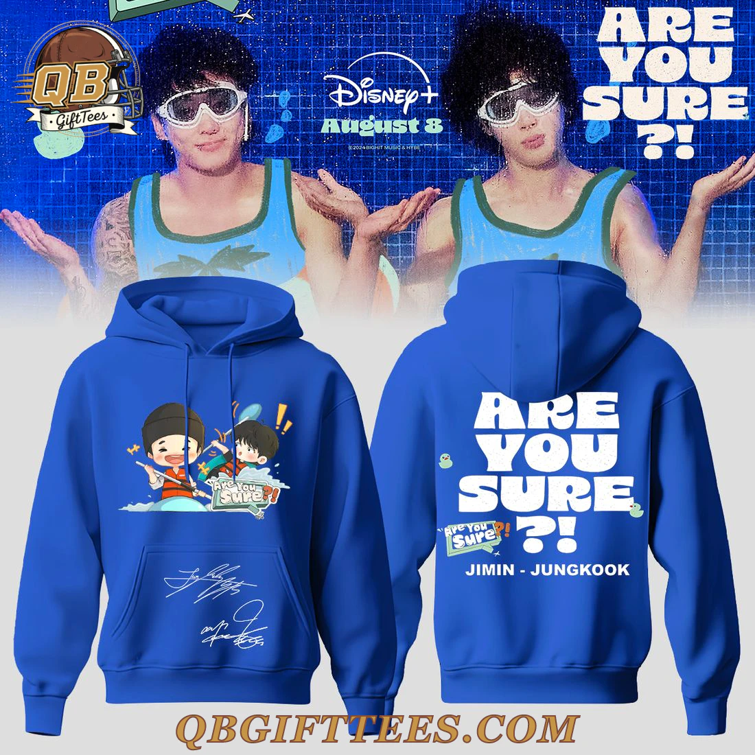ARE YOU SURE JUNGKOOK and JIMIN Special Edition Hoodie ARE YOU SURE JUNGKOOK and JIMIN Special Edition Hoodie