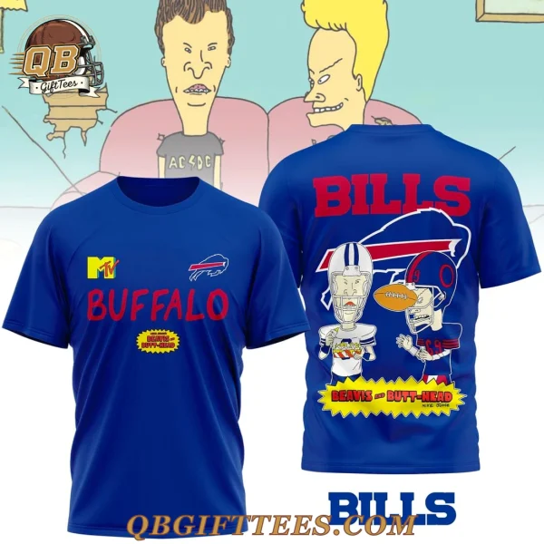 Buffalo Bills x Funny Beavis and Butt-Head Edition T-Shirt