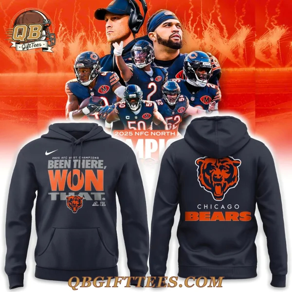 Chicago Bears 2025 NFC North Division Champions New Hoodie