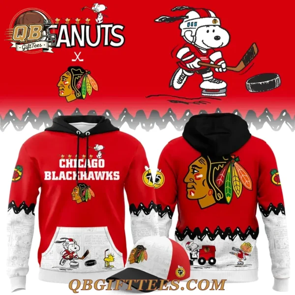Chicago Blackhawks Peanuts Night Snoopy 2025 Edition Hoodie