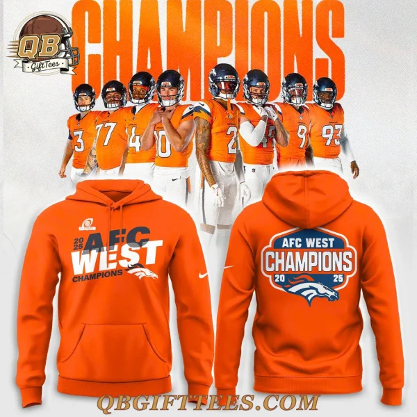 Denver Broncos 2025 AFC West Division Champions Locker Room Hoodie