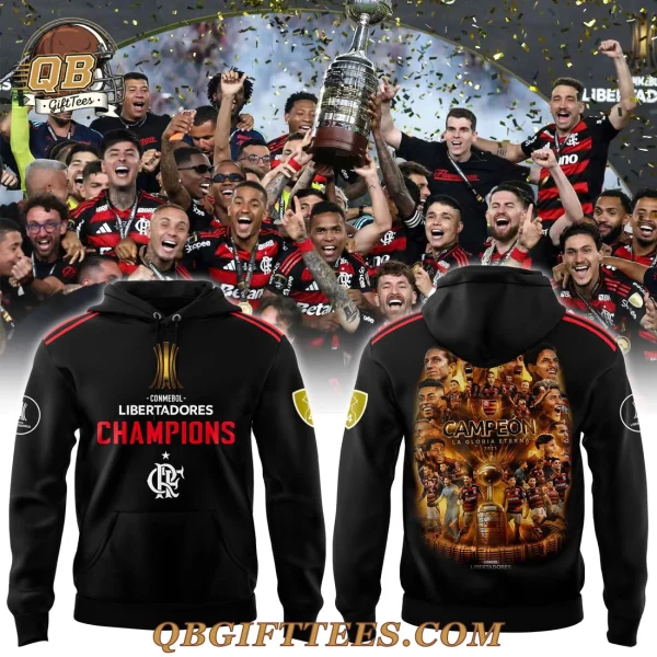 Flamengo CONMEBOL Libertadores 4 Champions Limited Edition Hoodie