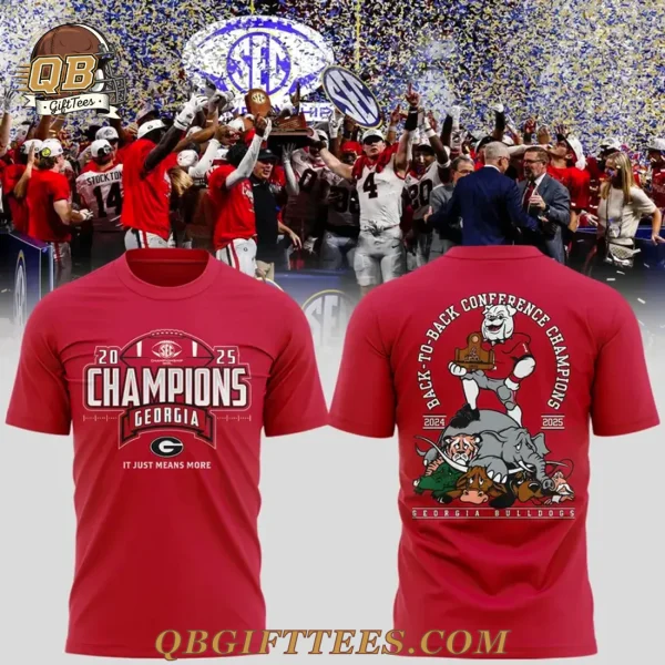 Georgia Bulldogs 2025 SEC Football Champions Locker Room Special Edition Shirt