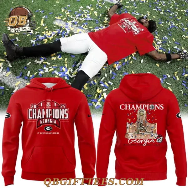 Georgia Bulldogs SEC Football Champions 2025 Edition For Fan Hoodie