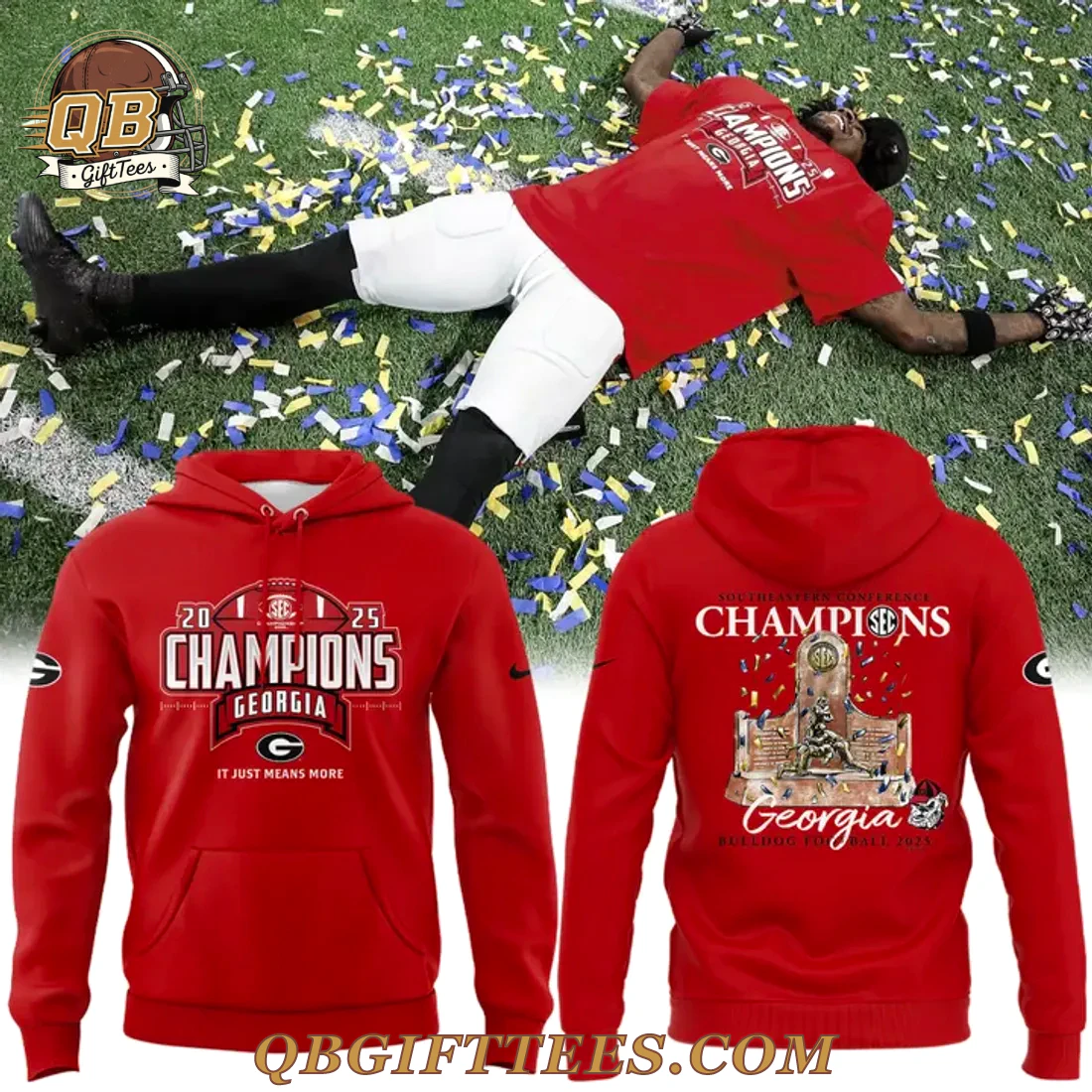 Georgia Bulldogs SEC Football Champions 2025 Edition For Fan Hoodie Georgia Bulldogs SEC Football Champions 2025 Edition For Fan Hoodie