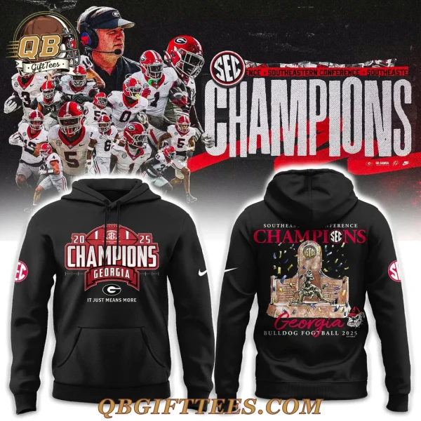 Georgia Bulldogs We are champions  2025 Special Edition Black Hoodie