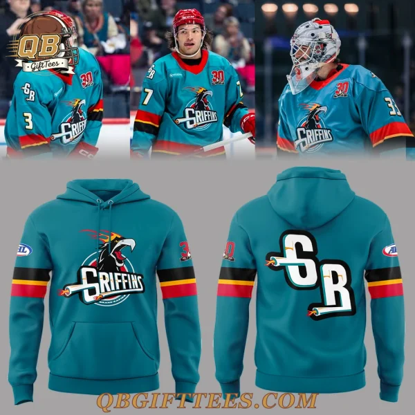 Grand Rapids Griffins Hat tricks and Hoops Night Limited Edition Hoodie