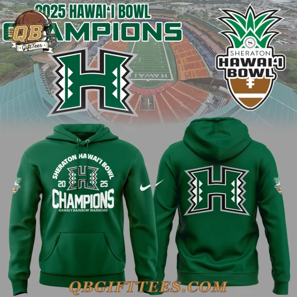 Hawaii Rainbow Warriors 2025 Hawai Bowl Champions Limited Edition Hoodie