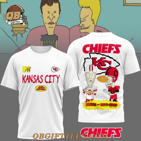 Kansas City Chiefs x  Funny Beavis and Butt-Head Edition T-Shirt