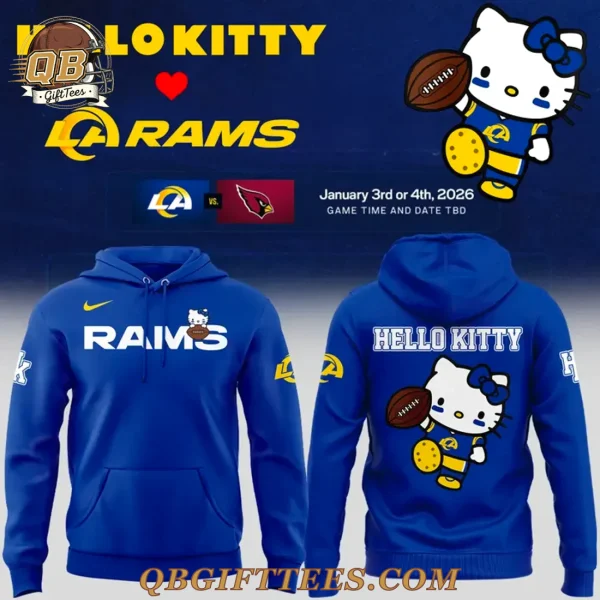 Los Angeles Rams x Hello Kitty Special Edition Blue Hoodie